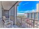 Balcony with outdoor seating and ocean view with beach access at 5905 S Kings Hwy. # 416 A, Myrtle Beach, SC 29575