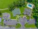 Aerial view features community pool and parking lot at 650 Tupelo Ln. # 5-F, Longs, SC 29568
