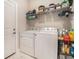 Well-organized laundry room with washer, dryer and plenty of storage space at 800 Monarch Dr. # 49, Myrtle Beach, SC 29588