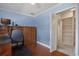 Functional office space with built-in shelving, wood floors, and closet space, perfect for remote work or studying at 804 47Th Ave. N, Myrtle Beach, SC 29577