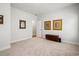 Comfortable bedroom with wall decor, neutral carpet, and white trim at 892 Harrison St., Myrtle Beach, SC 29579