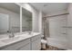 Bright bathroom featuring a double sink vanity and a shower-tub combo at 960 Corn Husk Loop, Conway, SC 29527