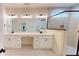 Modern bathroom with double vanity, spacious shower, and updated fixtures at 974 Crooked Oak Dr., Pawleys Island, SC 29585