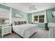 Inviting bedroom with a large white bed, neutral walls, and natural light from two windows at 1007 Oak Marsh Ln., North Myrtle Beach, SC 29582