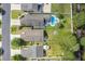 An aerial view of houses with yards and pools at 1077 Stoney Falls Blvd., Myrtle Beach, SC 29579