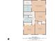Upstairs floor plan of home showcasing layout with four bedrooms, two bathrooms, and walk-in closet at 109 Wofford Rd., Conway, SC 29526