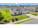 Aerial view of a well maintained home with a manicured lawn and vibrant landscaping at 1108 Donald St., Conway, SC 29527