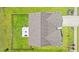 Bird's-eye view of a home featuring a fenced backyard and a patio, displaying its layout and outdoor amenities at 1108 Donald St., Conway, SC 29527