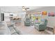 Cozy living room connected to kitchen with natural lighting and comfortable seating at 1108 Donald St., Conway, SC 29527
