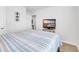 Comfortable bedroom with a soft bed, TV, carpet and neutral walls at 113 Arbor Crest Ln., Tabor City, NC 28463