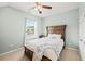 Bedroom featuring a large bed with carpet flooring and a ceiling fan at 120 River Country Dr., Conway, SC 29526