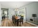 Dining area featuring a chandelier and view of the living room at 120 River Country Dr., Conway, SC 29526