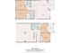 Floor Plan: Level one features garage, bath, foyer and two bedrooms, Level two features kitchen and living areas at 1415 Powhaton Dr., Myrtle Beach, SC 29577