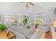 Expansive living room featuring hardwood floors and a seamless connection to the dining area at 1415 Powhaton Dr., Myrtle Beach, SC 29577
