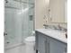 Well-designed bathroom featuring a glass shower, vanity with marble countertop, and modern fixtures at 1788 Club Circle, Pawleys Island, SC 29585