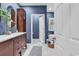 Bathroom featuring double vanity, modern fixtures, and natural light at 1788 Club Circle, Pawleys Island, SC 29585