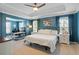 Spacious main bedroom with tray ceiling and an adjacent office space at 1838 Zodiac Court, Myrtle Beach, SC 29577