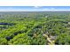 Bird's eye view showing houses nestled among a dense forest, highlighting the peaceful, secluded setting at 196 Weston Rd., Pawleys Island, SC 29585