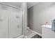 Clean bathroom with a shower, tiled floors, a toilet, and a vanity with sink at 196 Weston Rd., Pawleys Island, SC 29585
