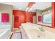 Bathroom featuring double vanity, large mirror, and a separate tub and shower area at 196 Weston Rd., Pawleys Island, SC 29585