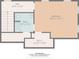 Upstairs floor plan features a bedroom, bath, and walk-in closet offering a clear understanding of the space at 196 Weston Rd., Pawleys Island, SC 29585