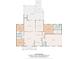 Detailed floor plan showcasing the layout of the home with its living room, dining area, and bedrooms at 196 Weston Rd., Pawleys Island, SC 29585
