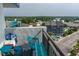 Balcony overlooking the city street and swimming pool area at 2001 S Ocean Blvd. S # 1013, Myrtle Beach, SC 29577