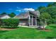 The back of the house is finished with a screened-in room and a spacious yard at 220 Gateway Dr., Little River, SC 29566