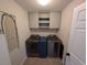 Functional laundry room with modern washer and dryer units, plus ample storage space at 236 Haley Brooke Dr., Conway, SC 29526