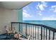 Balcony view with chairs overlooking the ocean and beach at 2401 S Ocean Blvd. # 1262, Myrtle Beach, SC 29577