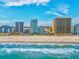Stunning aerial view of the oceanfront resort, highlighting the beach and luxurious accommodations at 2504 N Ocean Blvd. # 1730, Myrtle Beach, SC 29577