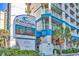 Exterior view of the resort sign featuring amenities and proximity to the beach at 2504 N Ocean Blvd. # 1730, Myrtle Beach, SC 29577