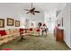 Bright living room with vaulted ceilings, comfortable seating, and neutral decor at 2818 Sanctuary Blvd., Conway, SC 29526