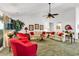 Spacious living room with floral furniture, warm lighting, and traditional accents at 2818 Sanctuary Blvd., Conway, SC 29526