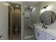 Bathroom showcases a luxurious walk-in shower and modern fixtures at 287 West Palms Dr., Myrtle Beach, SC 29579