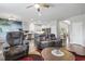 View of the living room, dining, and kitchen featuring an open-concept layout at 4136 Alvina Way, Myrtle Beach, SC 29579
