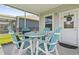 Covered patio with four Adirondack chairs surrounding a small table at 4136 Alvina Way, Myrtle Beach, SC 29579