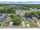 An aerial shot features a neighborhood surrounded by mature trees and lush landscapes at 4329 Landing Rd., Little River, SC 29566