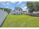Spacious backyard with a lush lawn enclosed by a fence at 4329 Landing Rd., Little River, SC 29566