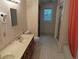 Bathroom with double sink vanity and shower tub combo at 4719 National Dr., Myrtle Beach, SC 29579