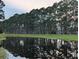 Beautiful pond view of the golf course, featuring a line of tall trees reflecting on the water at 4719 National Dr., Myrtle Beach, SC 29579