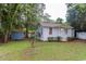 Charming single-story home with a well-maintained lawn, small shrubbery, and a storage shed in the backyard at 609 3Rd Ave. N, Myrtle Beach, SC 29577