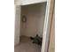 Uncluttered closet with open door and storage shelves at 618 Cypress Dr., Surfside Beach, SC 29575