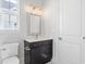 Bathroom with mirror, vanity, and toilet at 6850 Belancino Blvd., Myrtle Beach, SC 29579