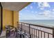 Enjoy ocean views from this private balcony with seating at 6900 N Ocean Blvd. # 834, Myrtle Beach, SC 29577