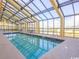 Bright indoor pool with expansive windows at 6900 N Ocean Blvd. # 834, Myrtle Beach, SC 29577