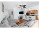 Comfortable living room with a vaulted ceiling, stylish furnishings, and an open design at 755 Wintercreeper Dr., Longs, SC 29568