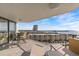 Large balcony with seating area overlooking the beach at 9650 Shore Dr. # 507, Myrtle Beach, SC 29572