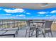 Beautiful balcony with seating area and ocean view at 9650 Shore Dr. # 507, Myrtle Beach, SC 29572