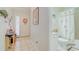Inviting entryway features a decorated door and flows into a bathroom and other rooms at 1058 Sea Mountain Hwy. # 10-101, North Myrtle Beach, SC 29582